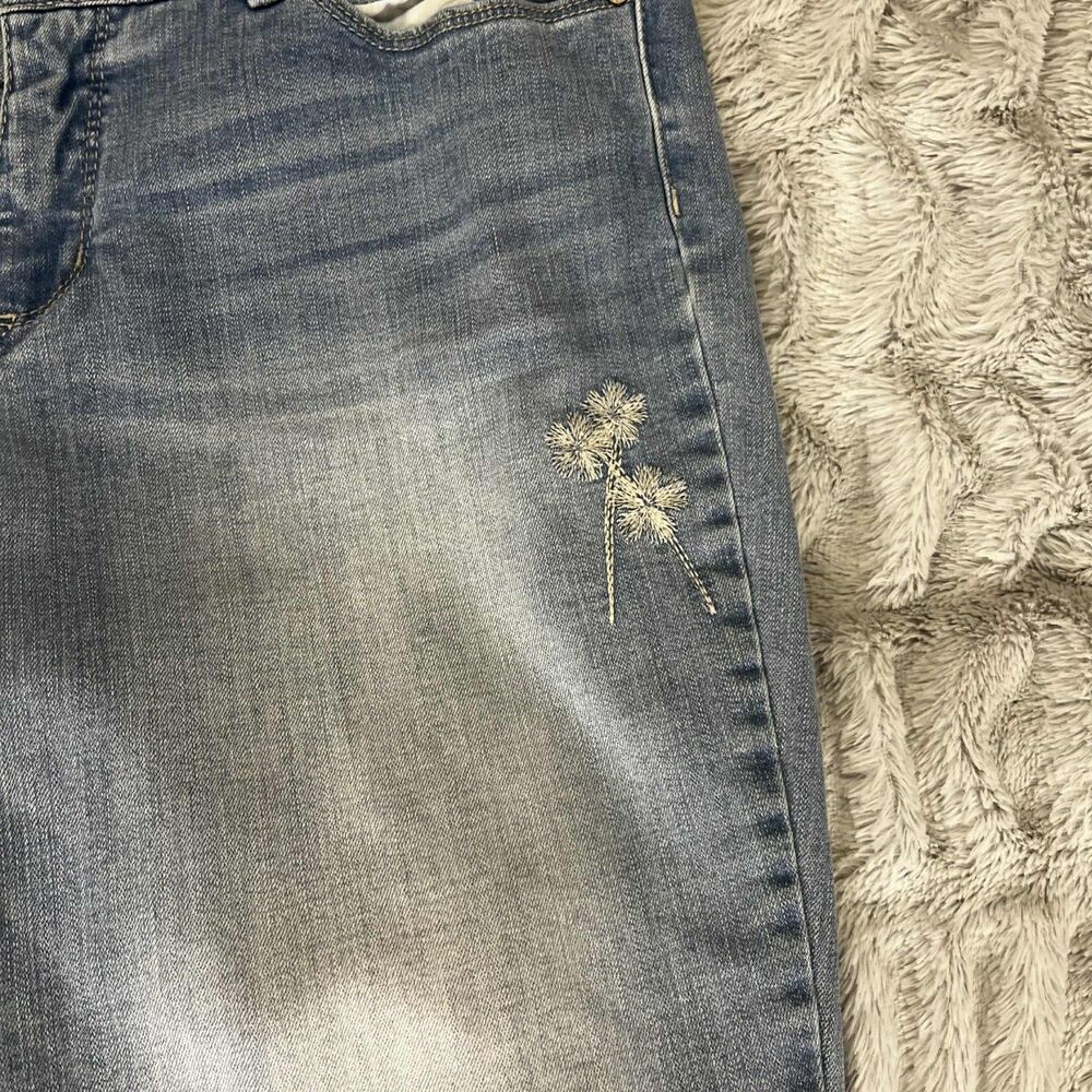 Vintage America Blues Jeans Women 12/31 Boho Skinny Ankle Embroidered Denim - Picture 9 of 12